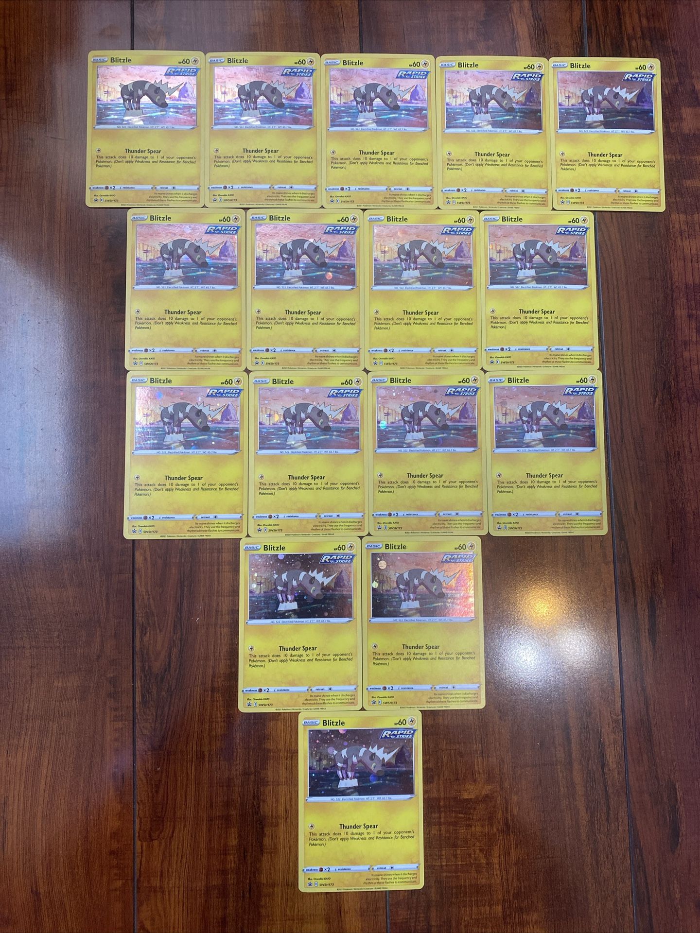 Pokemon Blitzle SWSH173 Black Star Promo Cosmos Holo Lot of 16 NM