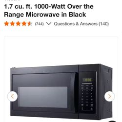 New, never used Vissani 1000 Watt Microwave 