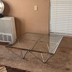 Glass Coffee Table Square 41.5” 