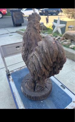 Cast stone garden Rooster