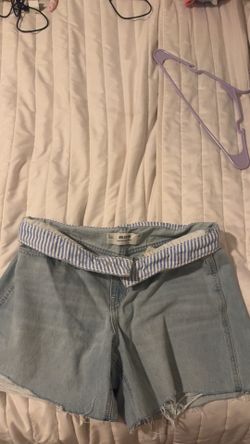Light Wash Hollister Fold Over Jorts