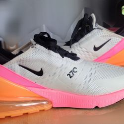 Nike Air Max 270 Women’s Size 8 - White/Punch/Volt - Great Condition!