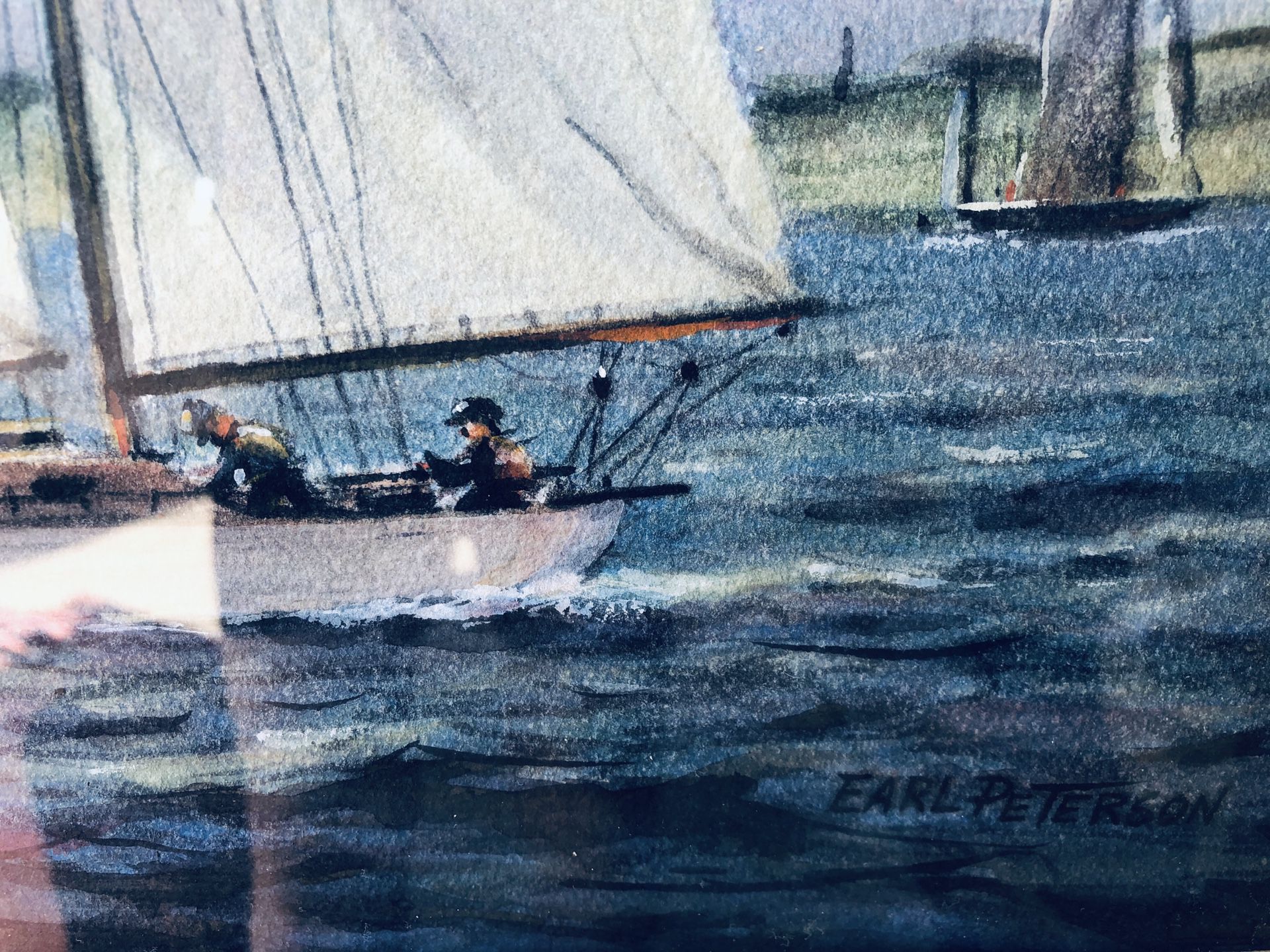 Sail boat painting