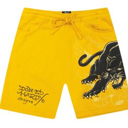Ed Hardy Yellow Shorts Panther