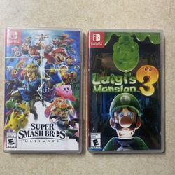 Super Smash Bros. and Luigis Mansion 3 Games For Nintendo Switch