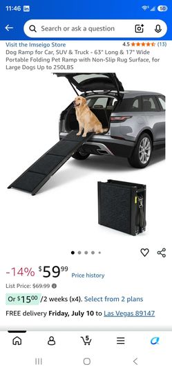 Sturdy metal dog ramp fir SUV or truck