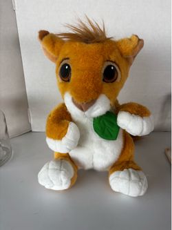 1993 Mattel Authentic Disney The Lion King 12" Young Simba Talking Plush Toy