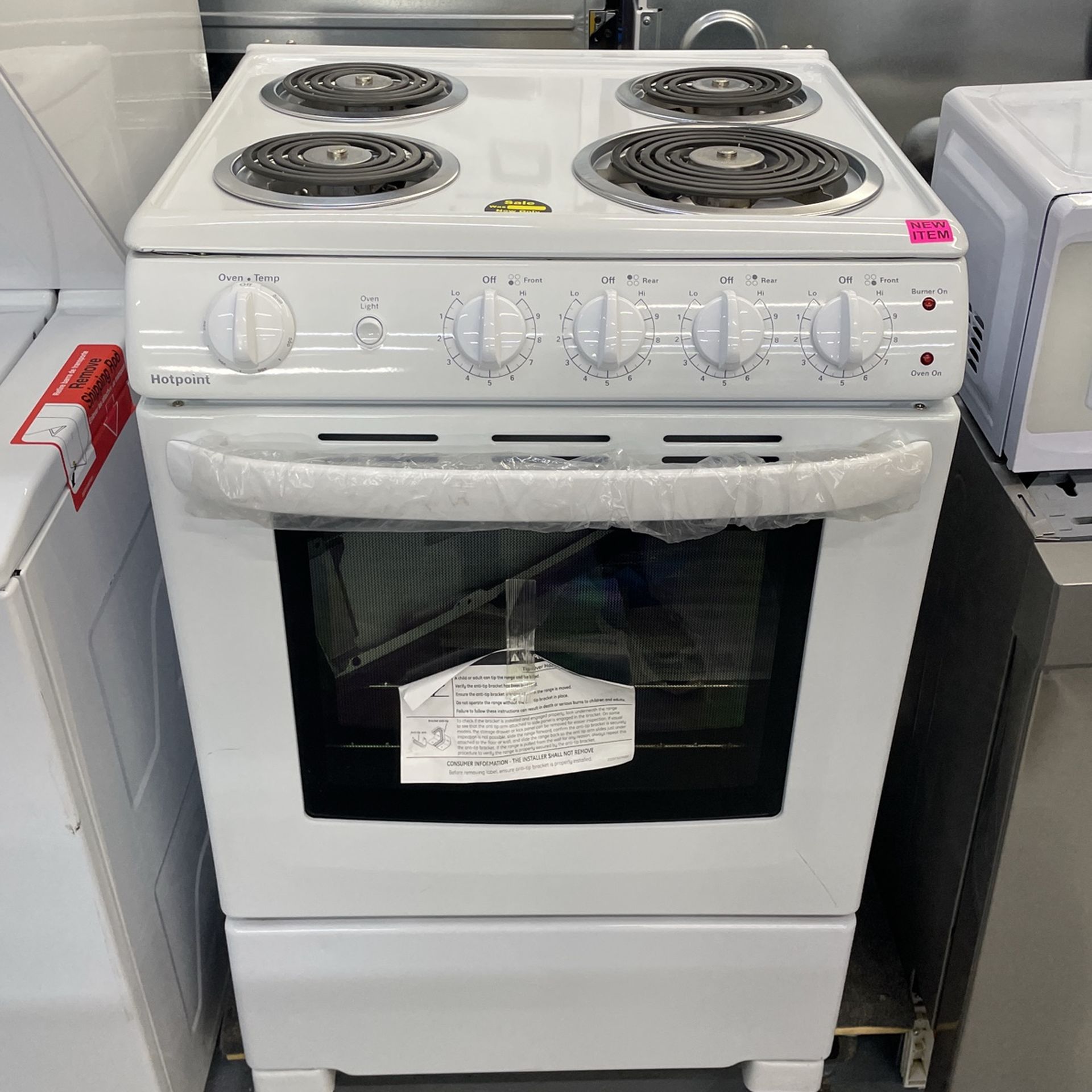 Mini Stove 24 Inch 4 Burners In Color White New