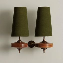 2 For 1 - Brand New In Box Radium Wood And Metal Sconces Wall Light