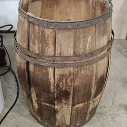 Vintage 30" Wooden Barrel 