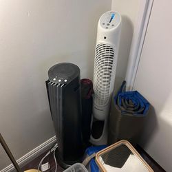 Air conditioning unit, standing fans