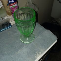 Uranium Glass Goblet