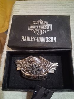 Solid Brass "Harley Davidson " Belt Buckle. 