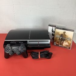 Sony PlayStation 3 Video Game Console 80GB w/1 Controller & 2 Games (PS3)