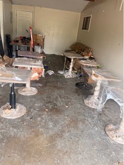 Tables and bench