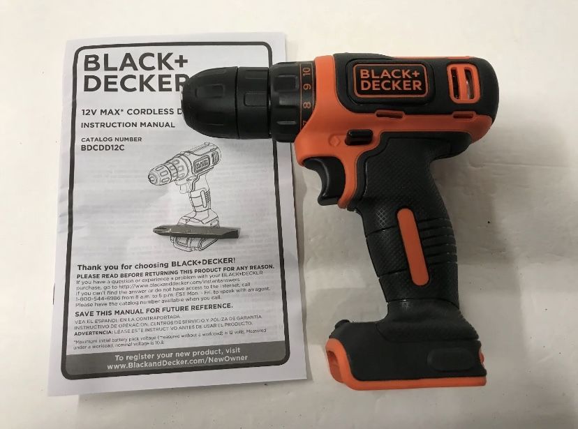 Black & Decker 12V 12 Volt Max Lithium BDCDD12 3/8" DRILL/DRIVER NEW TOOL ONLY