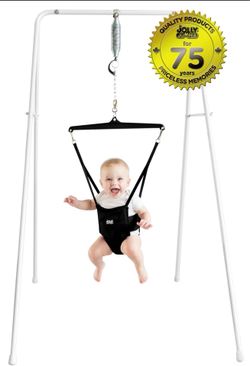 Jolly Jumper Classic (Black) with Stand - Original Baby Jumper, Indoor and Outdoor Brand new sealed in box