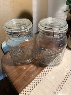 Glass storage jars