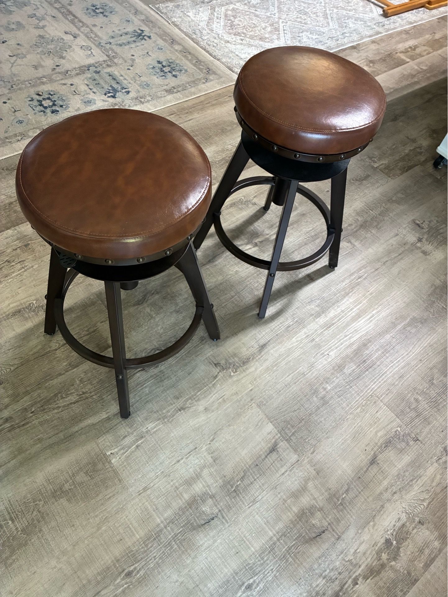 Two Adjustable bar stools