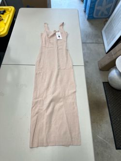 ZESICA Beige Ribbed Knit Dress – Size Small – Tags Attached