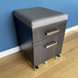 Four Rolling Filing Cabinet Seats