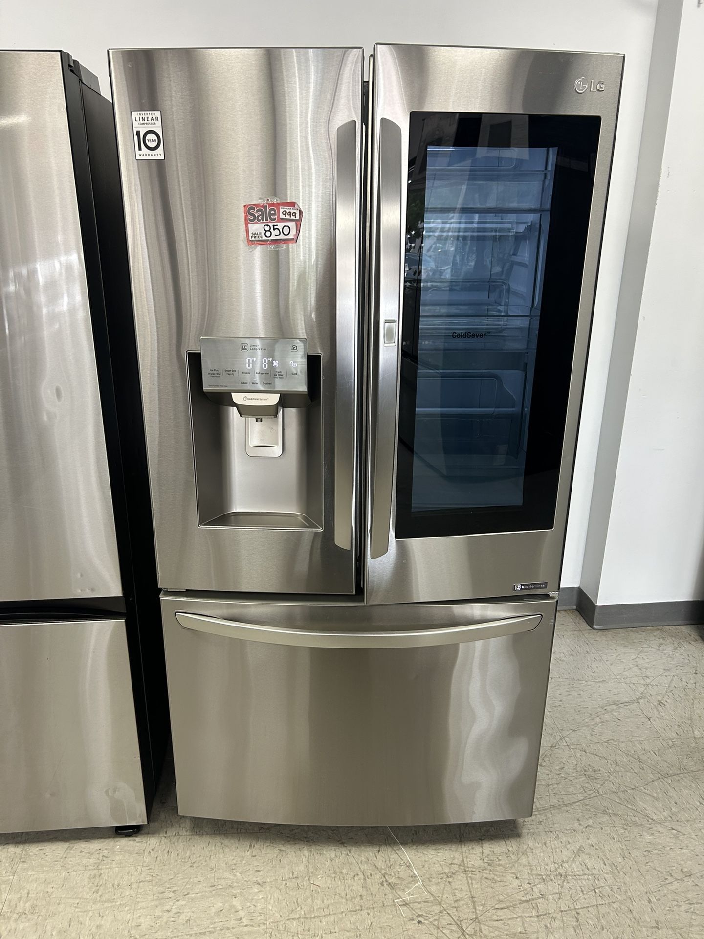 LG 36inch. 3-Door French Door With Ice Maker Stainless Steel Refrigerator 