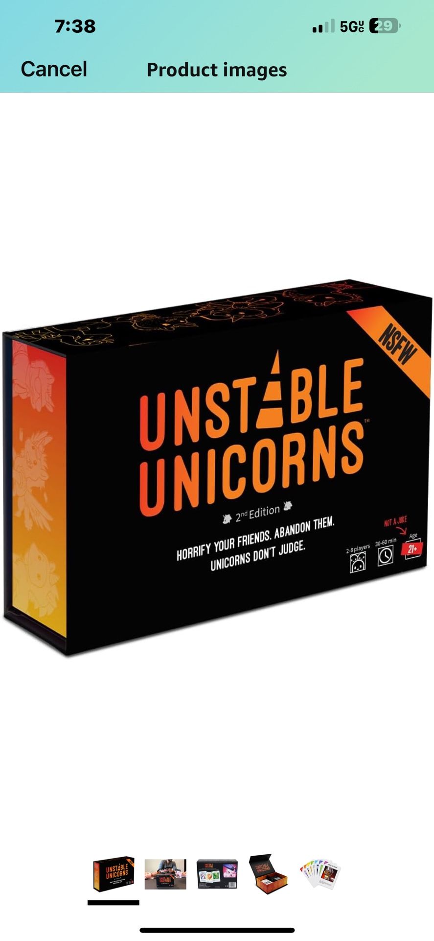 Unstable Unicorns NSFW• Players 21+
