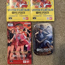 One Piece Card Game Booster Packs & Tin Set Bundle