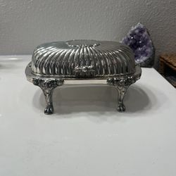 Vintage Silver Butter Dish