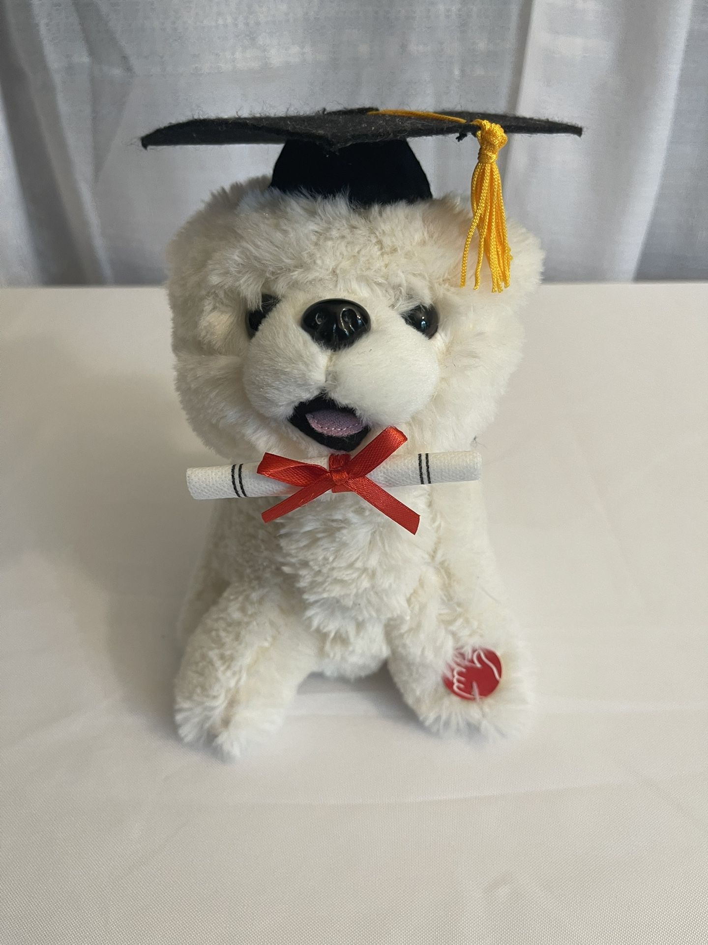 Graduation Dog Plush Animatronic 