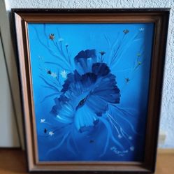 Blue Floral Painting 