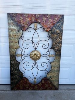 Large Decorative Metal Wall Art Panel