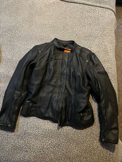 Woman’s leather motorcycle jacket