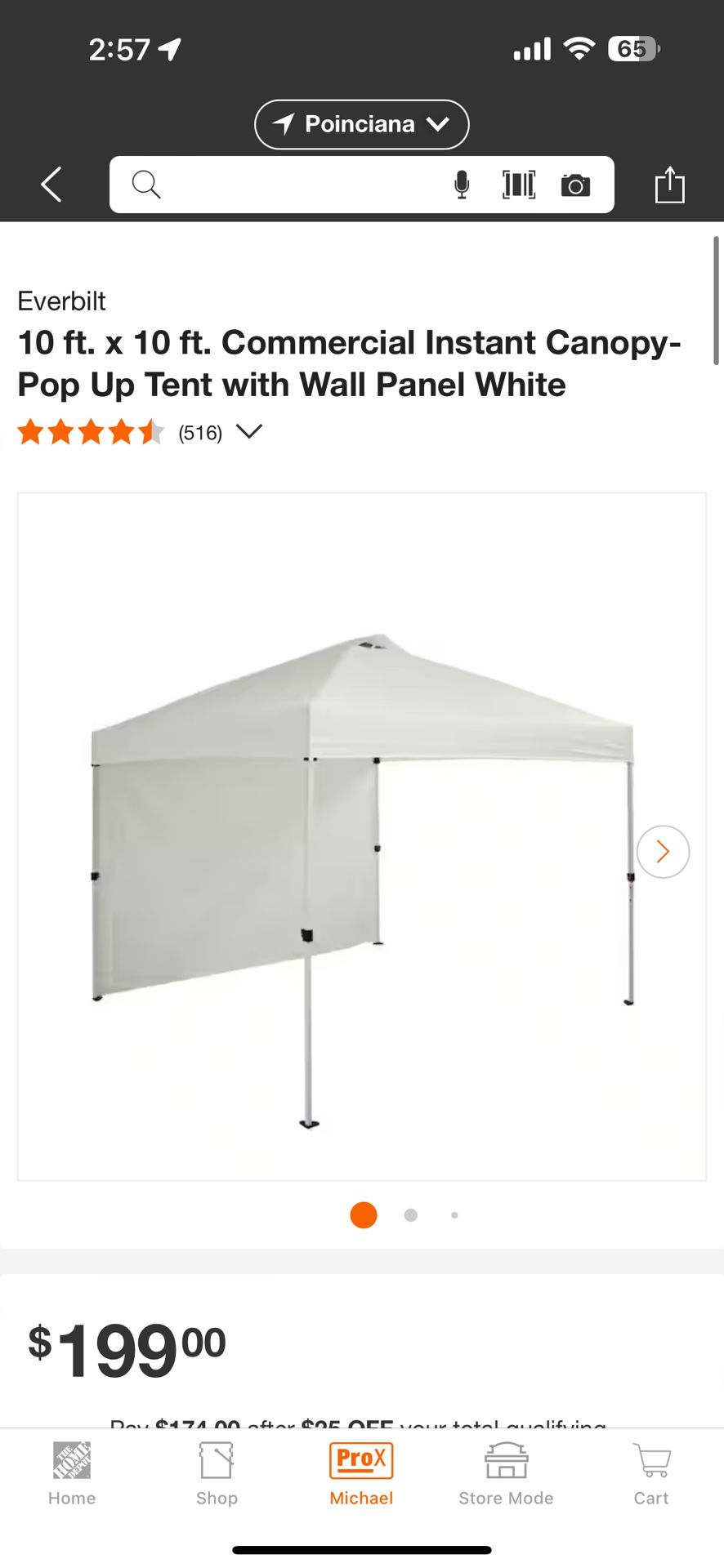 Everbilt Tent from Home Depot 