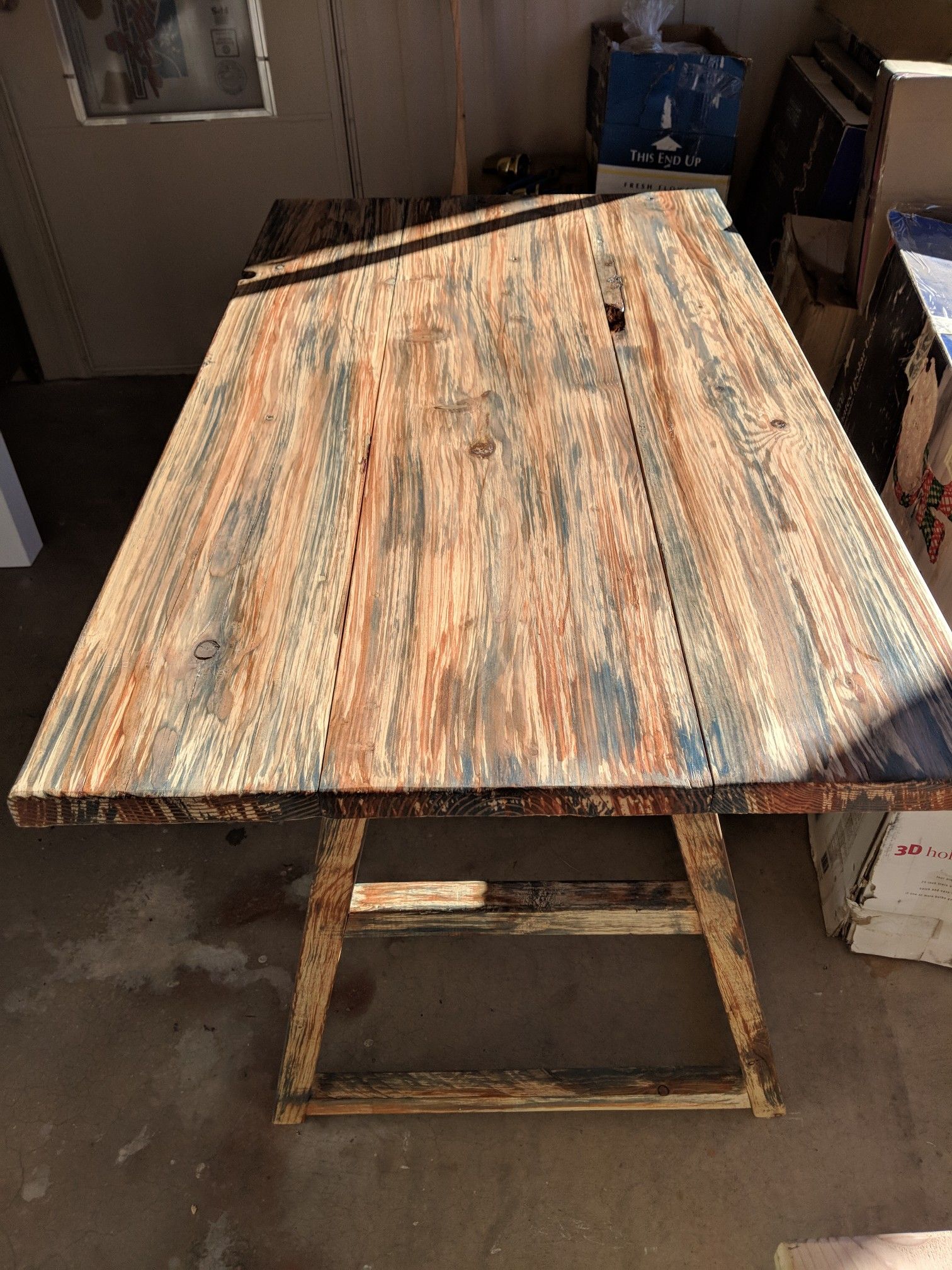 Office desk work desk custom stained job