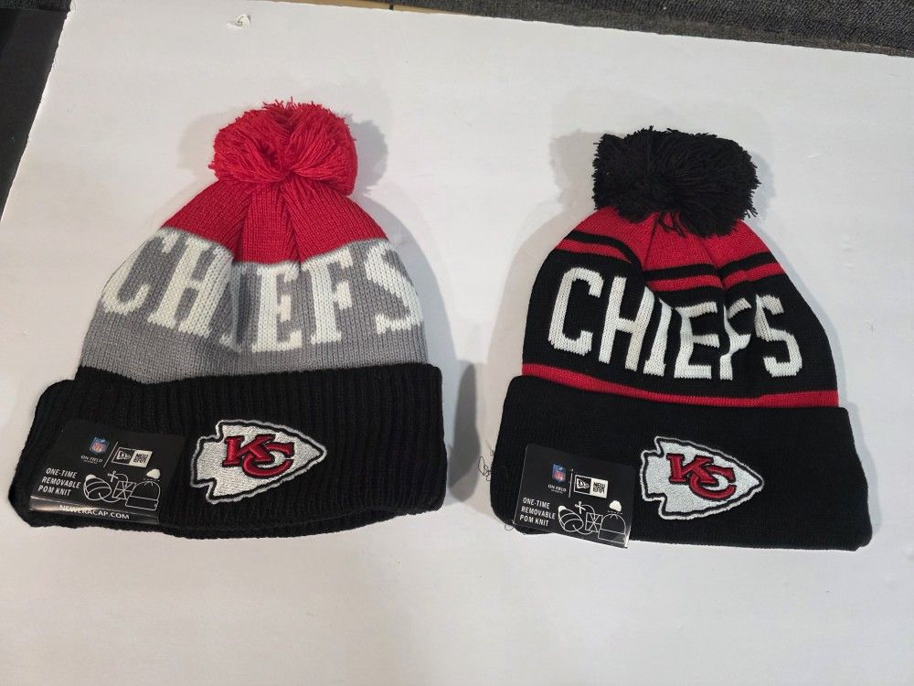 2 NEW ERA -KANSAS CITY CHIEFS BEANIE HATS...New With Tags