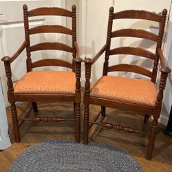 2 Maple Vintage Arm Chairs/. High End