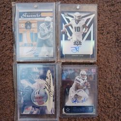 4 Auto Football Card's 