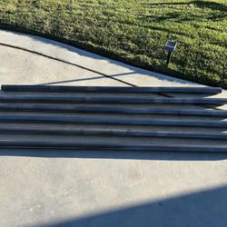 7 Feet X  1-5/8 Inches - 2.5 Inch Galvanized Steel Poles X 6