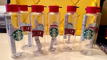 Starbucks UNLV Clear Water Bottle with Straw