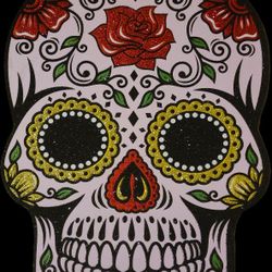 Glittery Skull Poster Board 