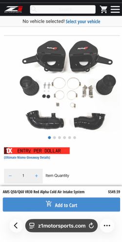 New 2018+ AMS red alpha intakes Q50/Q60