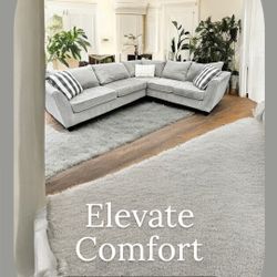 (FREE DELIVERY 🚚) Gray 2pc Sectional 
