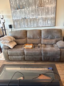 Three piece all reclining sofa  great condition