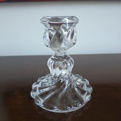 Baccarat- Crystal candlestick from the 'Bambous' pattern by Baccarat