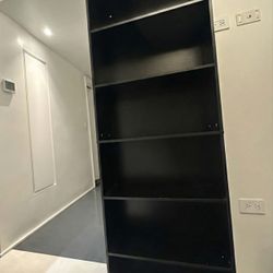 Bookcase (Black, 70 inches, Assembled).