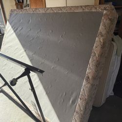 1 Queen Size Box Spring, 2 Twin Size Box Springs, 1 Twin Size Mattress, 3 Rolling Frames