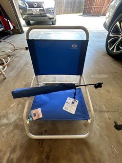 Beach chair with umbrella