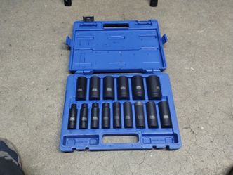 Cornwell blue power tools 1/2 drive deep impact socket 6 point