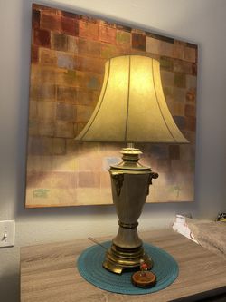 a lamp 10$ A Wall Picture $5